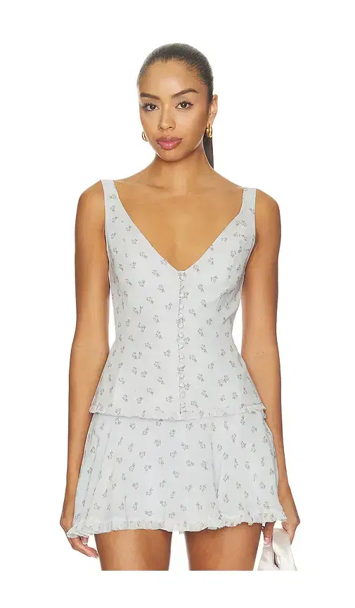 Mirror Palais Blueberry Buttercream Vest Top
