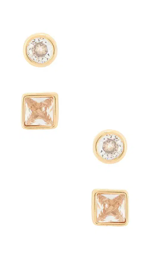 Ettika Classic Pairs Crystal Stud Set