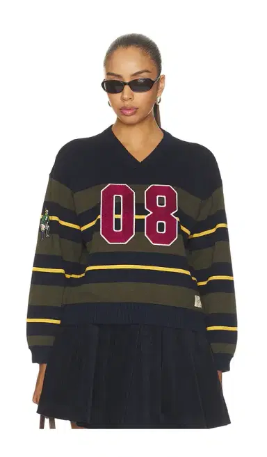Sea Mina Novelty Vneck Sweater | Thumbnail 1