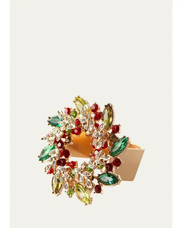 Kim Seybert Gem Wreath Napkin Rings, Set of 4