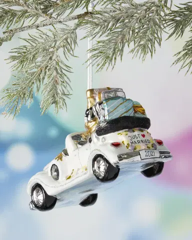 Exclusive Wedding Car Christmas Ornament | Thumbnail 2