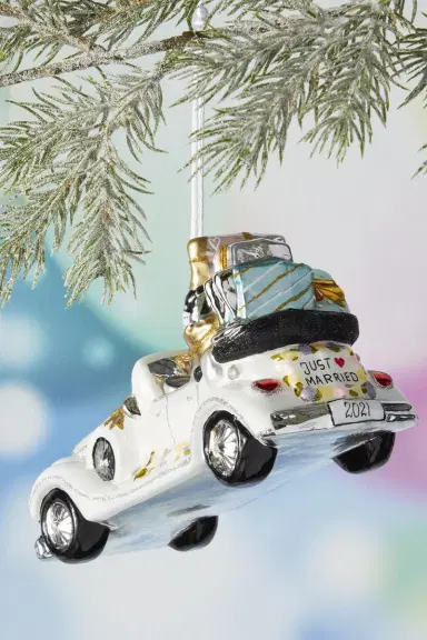 Exclusive Wedding Car Christmas Ornament | Thumbnail 4