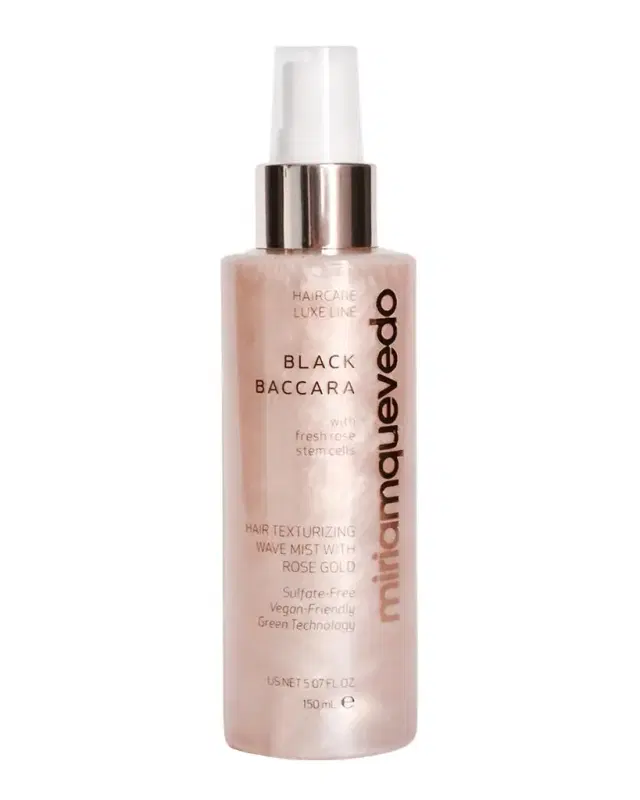 Miriam Quevedo Black Baccara Hair Texturizing Wave Mist with Rose Gold, 5 oz./150mL