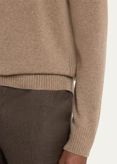 Bergdorf Goodman Men's Rib Baby Cashmere Pullover | Thumbnail 5