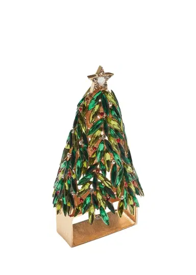 Kim Seybert Bejeweled Christmas Napkin Rings, Set of 4 | Thumbnail 1
