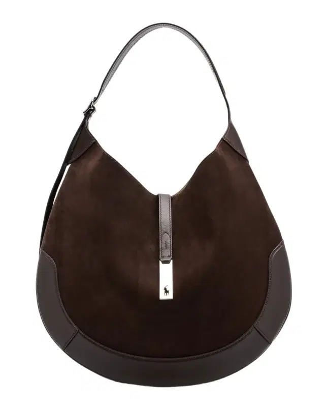 Polo Ralph Lauren Polo ID Suede Large Shoulder Bag
