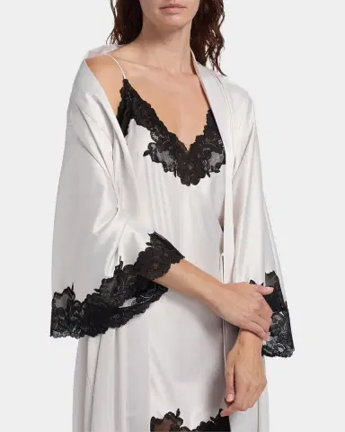 Natori Peony Glamour Lace-Trim Robe | Thumbnail 5