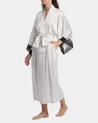 Natori Peony Glamour Lace-Trim Robe | Thumbnail 7