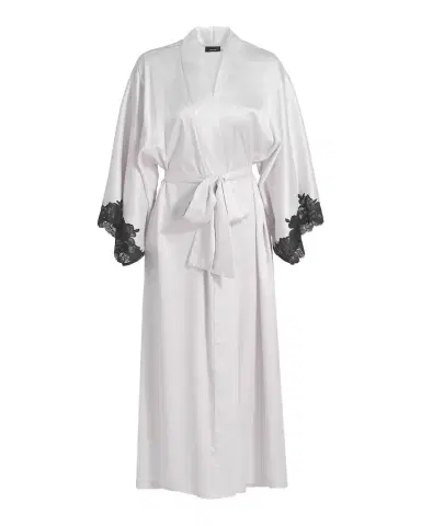 Natori Peony Glamour Lace-Trim Robe | Thumbnail 1