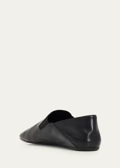 Prada Men's Leather Slip-On Loafers | Thumbnail 4