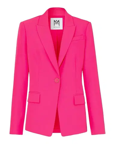 Milly Avery Single-Button Cady Blazer | Thumbnail 1 Milly Avery Single-Button Cady Blazer | Thumbnail 1