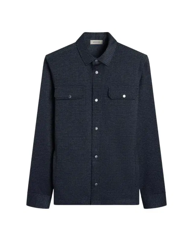 Bugatchi Men's Micro-Check Overshirt