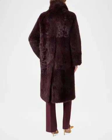 Akris Lamb Shearling Reversible Long Coat | Thumbnail 3