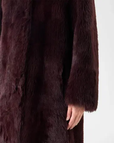 Akris Lamb Shearling Reversible Long Coat | Thumbnail 5