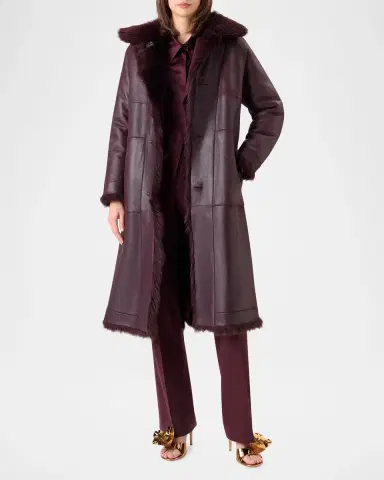 Akris Lamb Shearling Reversible Long Coat | Thumbnail 6