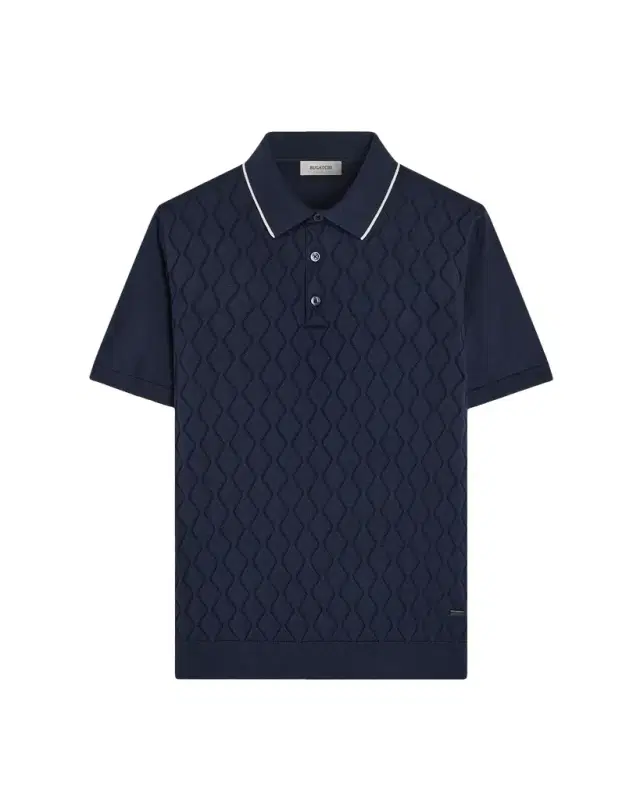 Bugatchi Men's Zigzag Cotton-Blend Polo Shirt