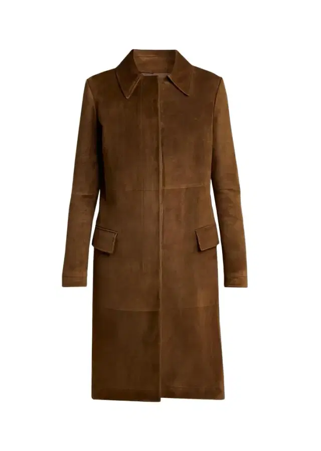 Tom Ford Suede Single-Breasted Long Coat