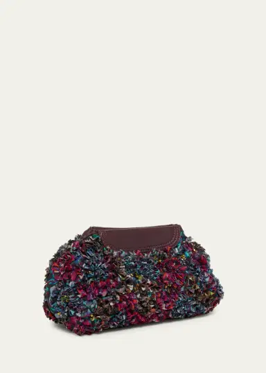 Dries Van Noten Small Ruffle-Embroidered Clutch Bag | Thumbnail 3