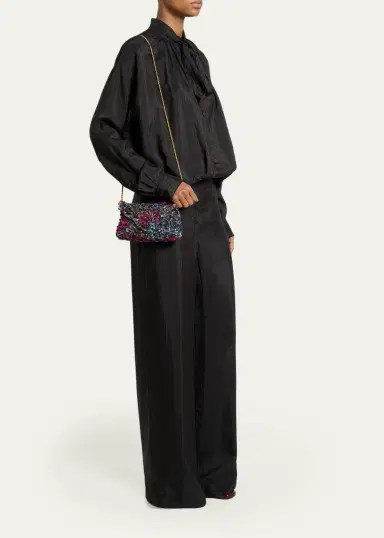Dries Van Noten Small Ruffle-Embroidered Pouch Bag | Thumbnail 5 Dries Van Noten Small Ruffle-Embroidered Pouch Bag | Thumbnail 5