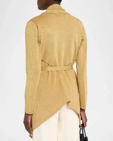 Kobi Halperin Tate Wrap-Front Shimmer Knit Sweater | Thumbnail 3