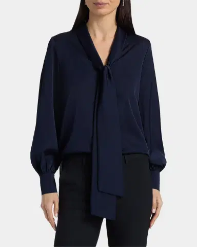Ungaro Ella Tie-Neck Silk Blouse | Thumbnail 4