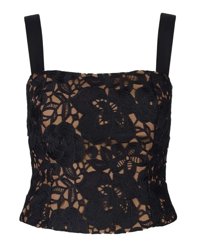 SMYTHE Lace Bustier with Removable Straps