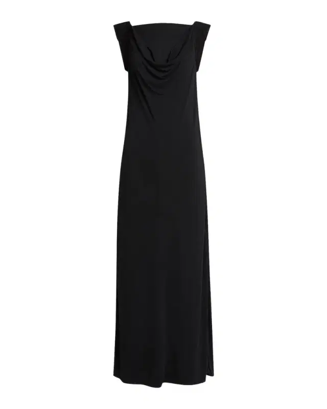 Bottega Veneta Intrecciato-Trim Draped Crepe Jersey Maxi Dress