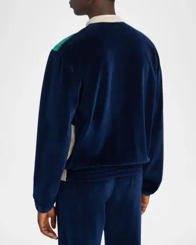 Valentino Garavani Men's Jersey V-Motif Full-Zip Sweatshirt | Thumbnail 3