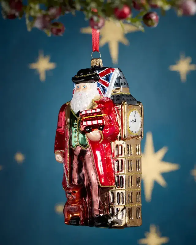 Exclusive English Santa Christmas Ornament