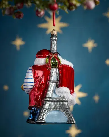 Exclusive Paris Santa Christmas Ornament | Thumbnail 2