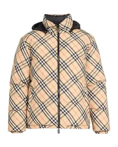 Burberry Men's Reversible Check Snowdon Down Puffer Jacket | Thumbnail 1 Burberry Men's Reversible Check Snowdon Down Puffer Jacket | Thumbnail 1
