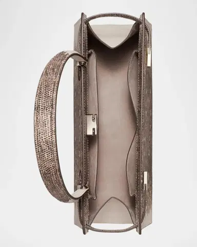 Tory Burch Classic Lee Radziwill Lizard-Embossed Top-Handle Bag | Thumbnail 3 Tory Burch Classic Lee Radziwill Lizard-Embossed Top-Handle Bag | Thumbnail 3