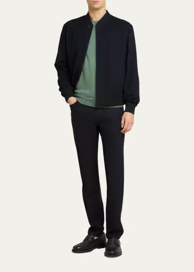 Zegna Men's Oasi Cashmere Crewneck Sweater | Thumbnail 2