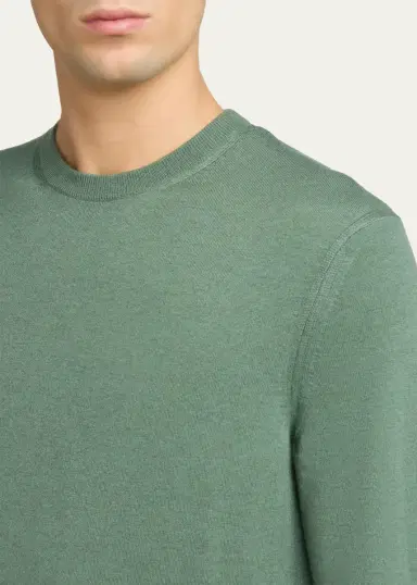 Zegna Men's Oasi Cashmere Crewneck Sweater | Thumbnail 5