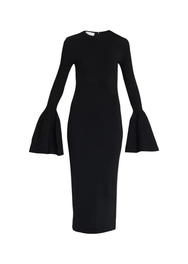 Stella McCartney Compact Knit Bell-Sleeve Midi Dress