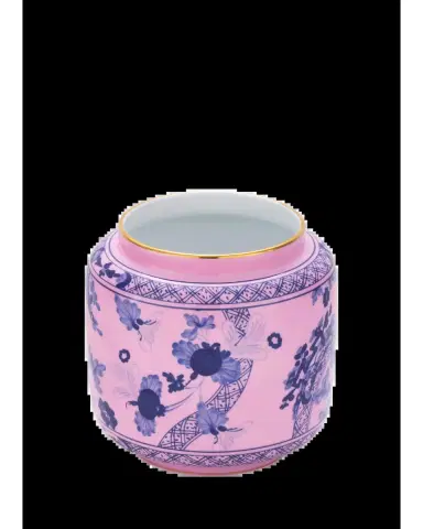 GINORI 1735 Floral Porcelain Round Vase | Thumbnail 2