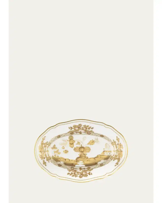 GINORI 1735 Aurum Painted Porcelain Pickle Dish