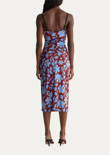 Diane von Furstenberg Claudia Floral-Print Jersey Midi Slip Dress | Thumbnail 3