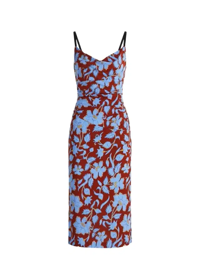 Diane von Furstenberg Claudia Floral-Print Jersey Midi Slip Dress