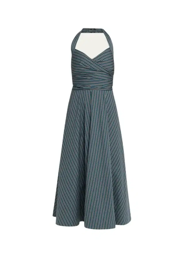 A.L.C. Magnolia Stripe Halter Midi Dress