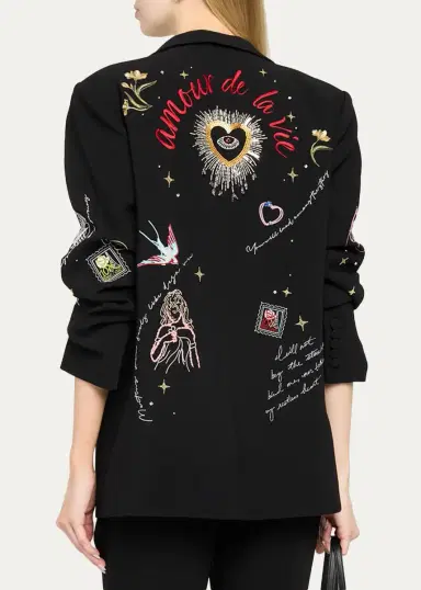 Cinq à Sept Kelsa Starry Scribbles Blazer | Thumbnail 3
