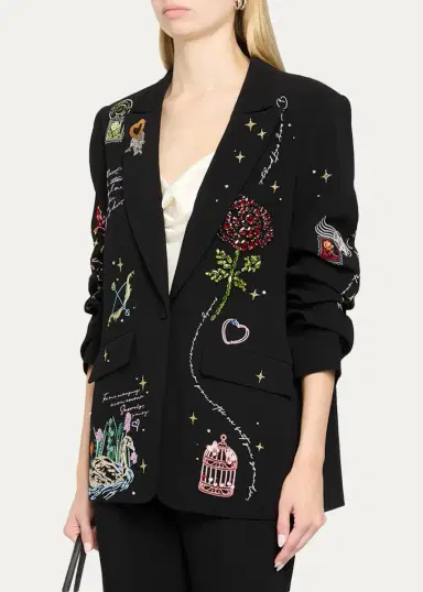 Cinq à Sept Kelsa Starry Scribbles Blazer | Thumbnail 4