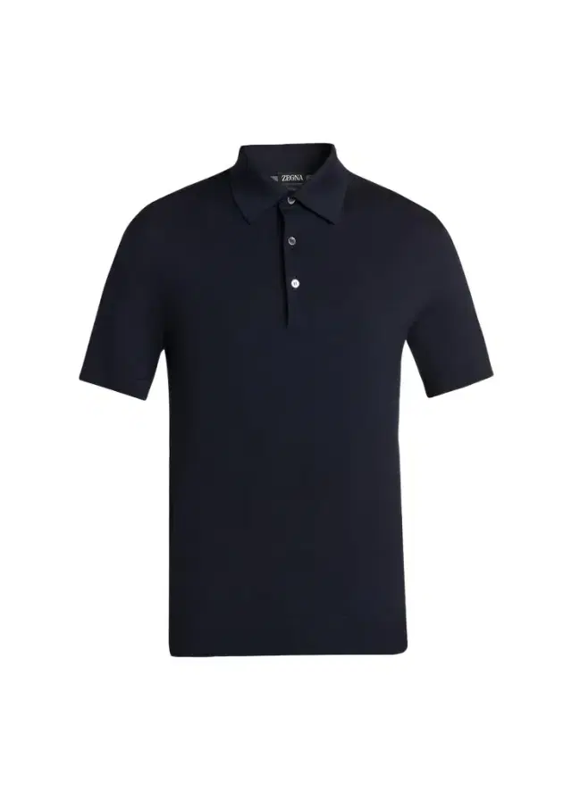 Zegna Men's Trofeo Wool Knit Polo Shirt