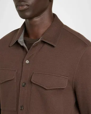 Vince Men's Solid 4-Pocket Shirt Jacket | Thumbnail 5