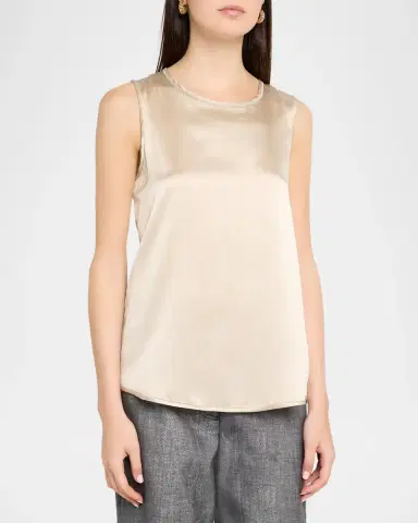 PESERICO Sleeveless Punto Luce Crewneck Top | Thumbnail 4 PESERICO Sleeveless Punto Luce Crewneck Top | Thumbnail 4