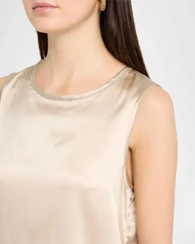 PESERICO Sleeveless Punto Luce Crewneck Top | Thumbnail 5 PESERICO Sleeveless Punto Luce Crewneck Top | Thumbnail 5