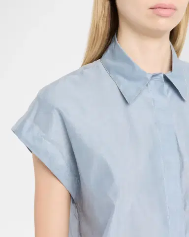PESERICO Chain-Trim Cotton-Silk Shirt | Thumbnail 5