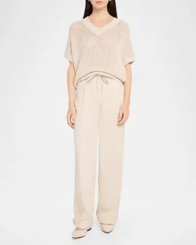 PESERICO Dolman-Sleeve Sequin Open Knit Sweater | Thumbnail 2