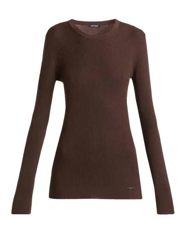 Kiton Wool Rib Crewneck Sweater