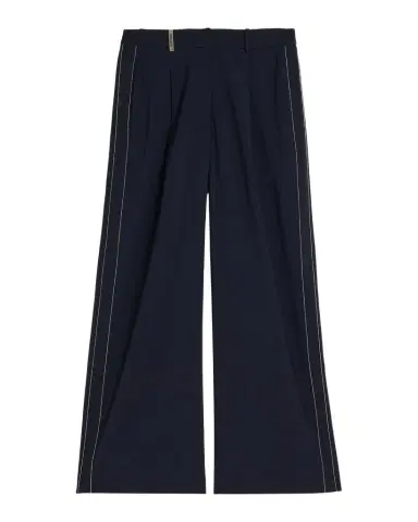 PESERICO Stretch Cotton Sateen Palazzo Trousers | Thumbnail 1